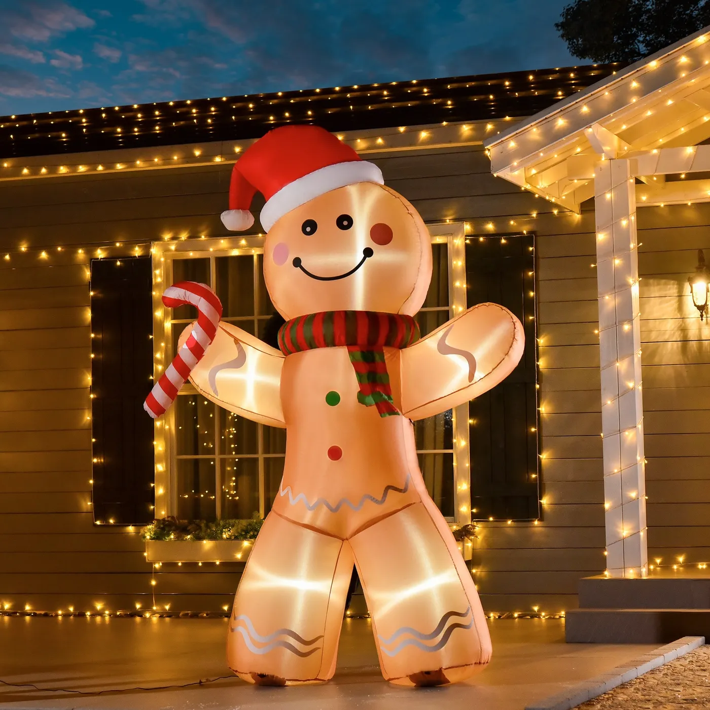 Giant Gingerbread Man Gingerbread Christmas Outdoor Decorations 8FT  Inflatable Christmas Decorations Gingerbread Man, Giant Gingerbread Decor,