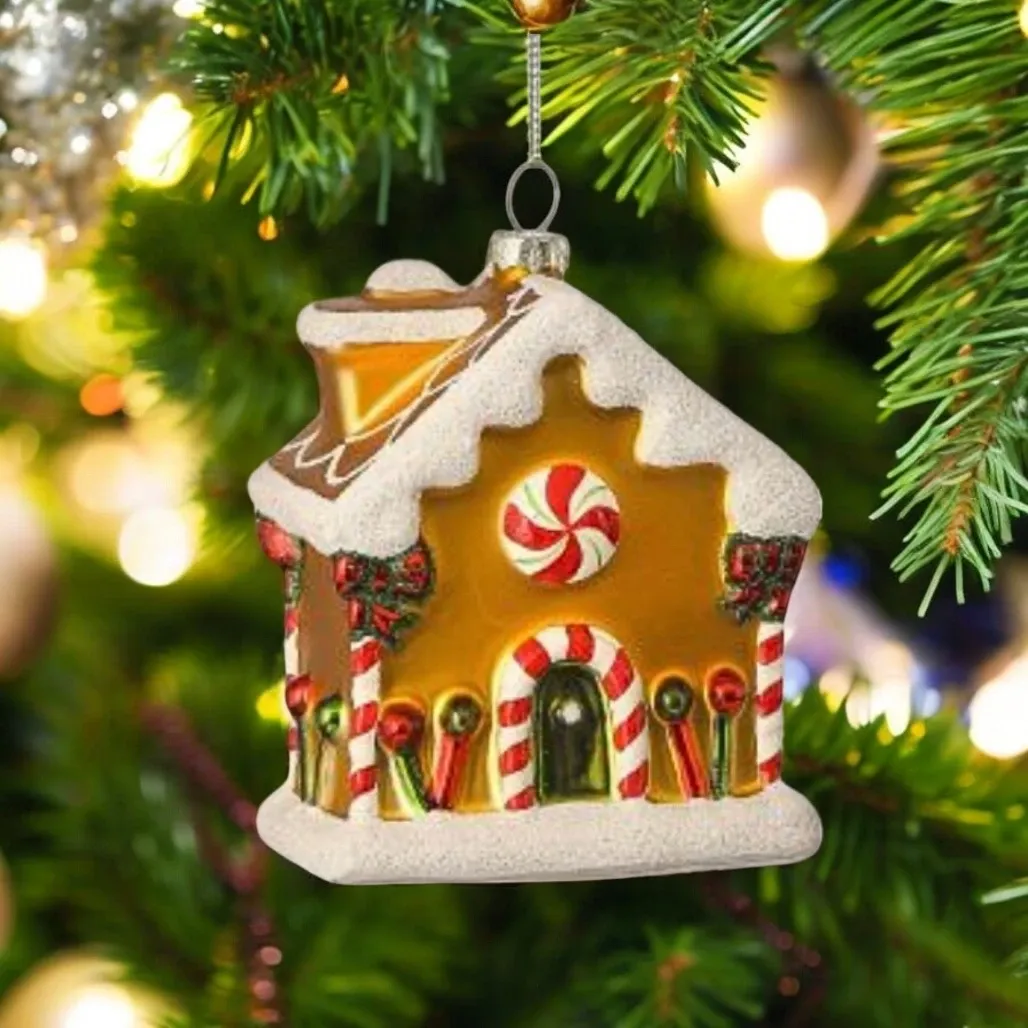 Gingerbread House Glass Ornament – Chimney