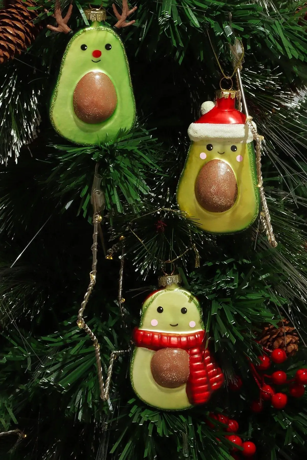Glass Avocado Christmas Tree Bauble | G Decor