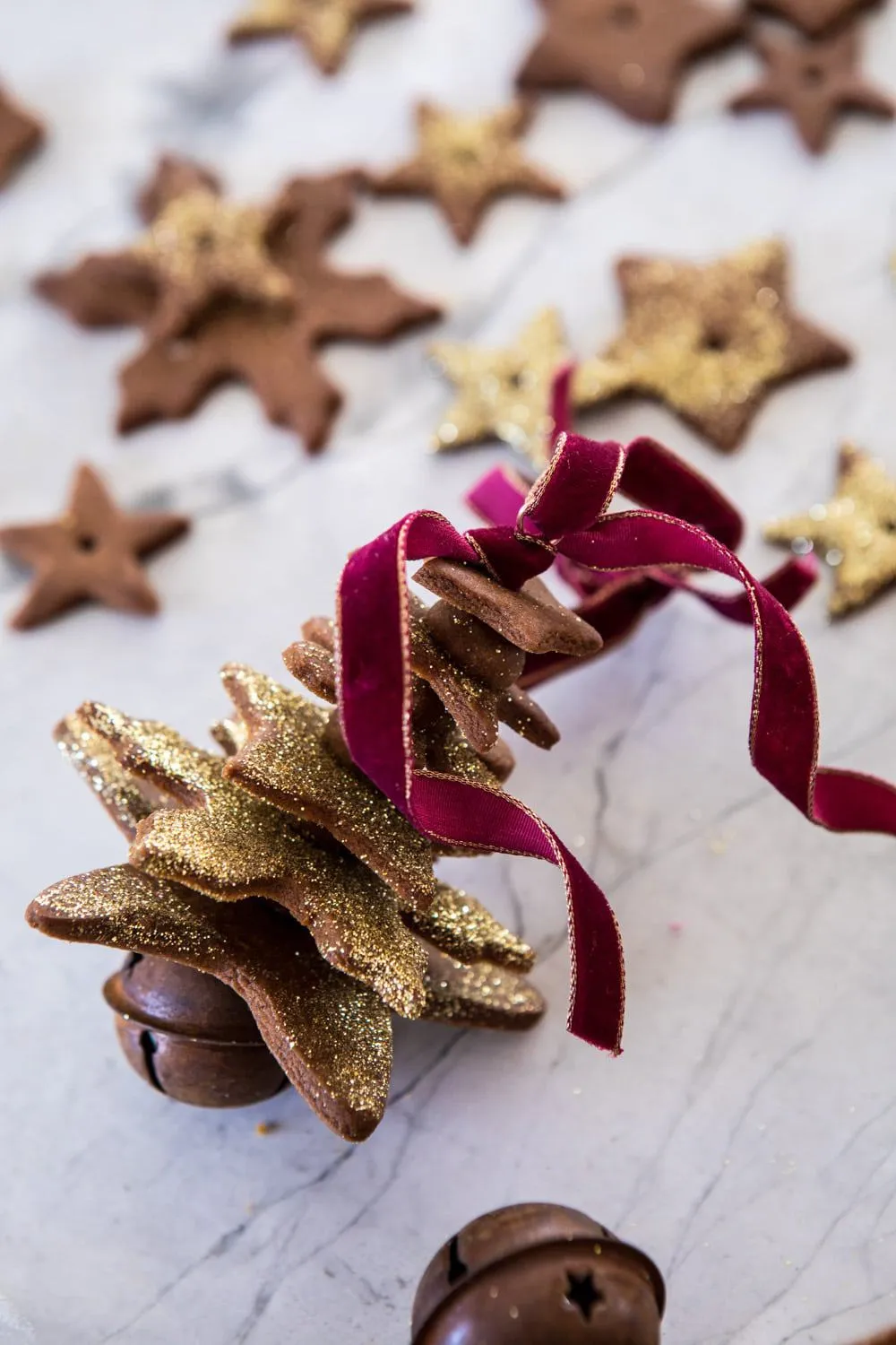 Glittered Gingerbread Christmas Tree Ornaments. - Half Baked Harvest