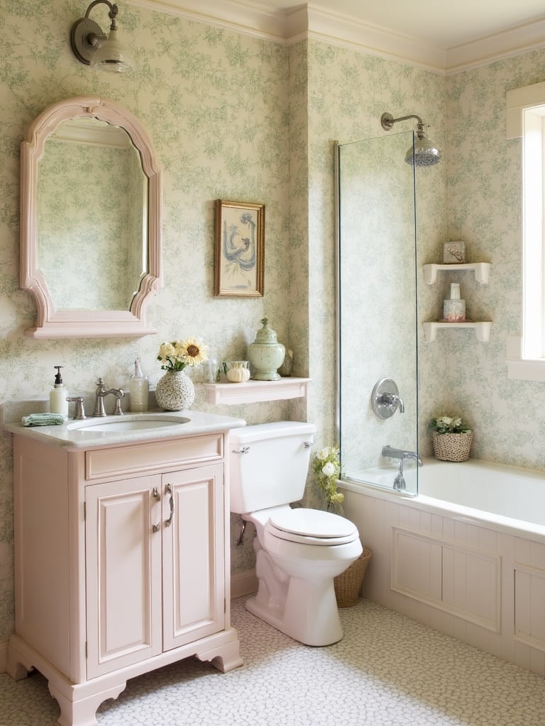 Grandmillennial Bathroom Ideas — AI Staging | StagePro AI