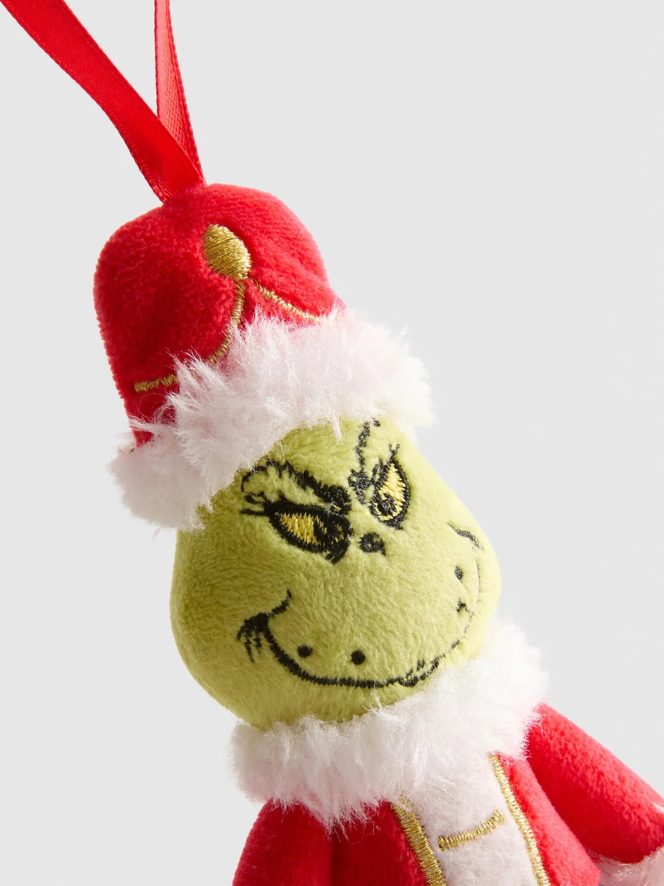 Green The Grinch Plush Santa Christmas Tree Decoration | Penneys
