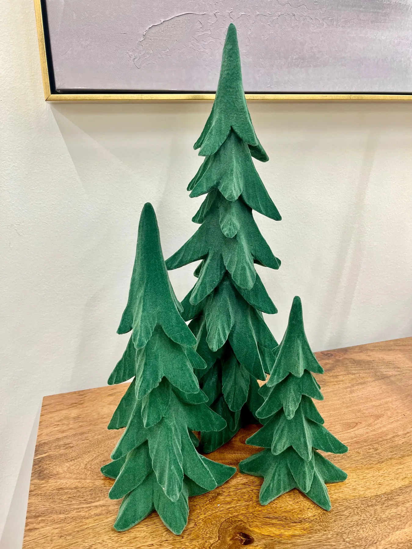Green Velvet Christmas Trees S/3 – Refine Home Store and Design
