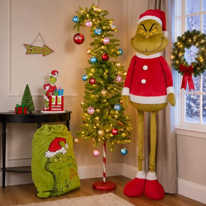 Grinch 6ft Pull Up Grinch | Home Bargains