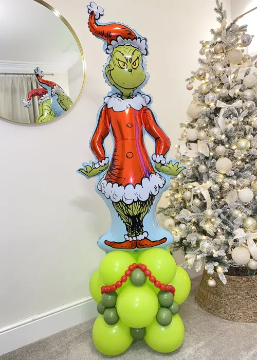 Grinch Balloon Decoration 40 Grinch Themed Christmas Party Ideas Hike N Dip