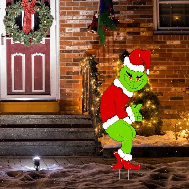 Grinch Christmas Decorations -Grinch Christmas Yard Signs with Stakes Extra  Large for Christmas Outdoor Decorations - Xmas Outdoor Yard Sign Lawn Decor  40-17inches - Walmart.ca