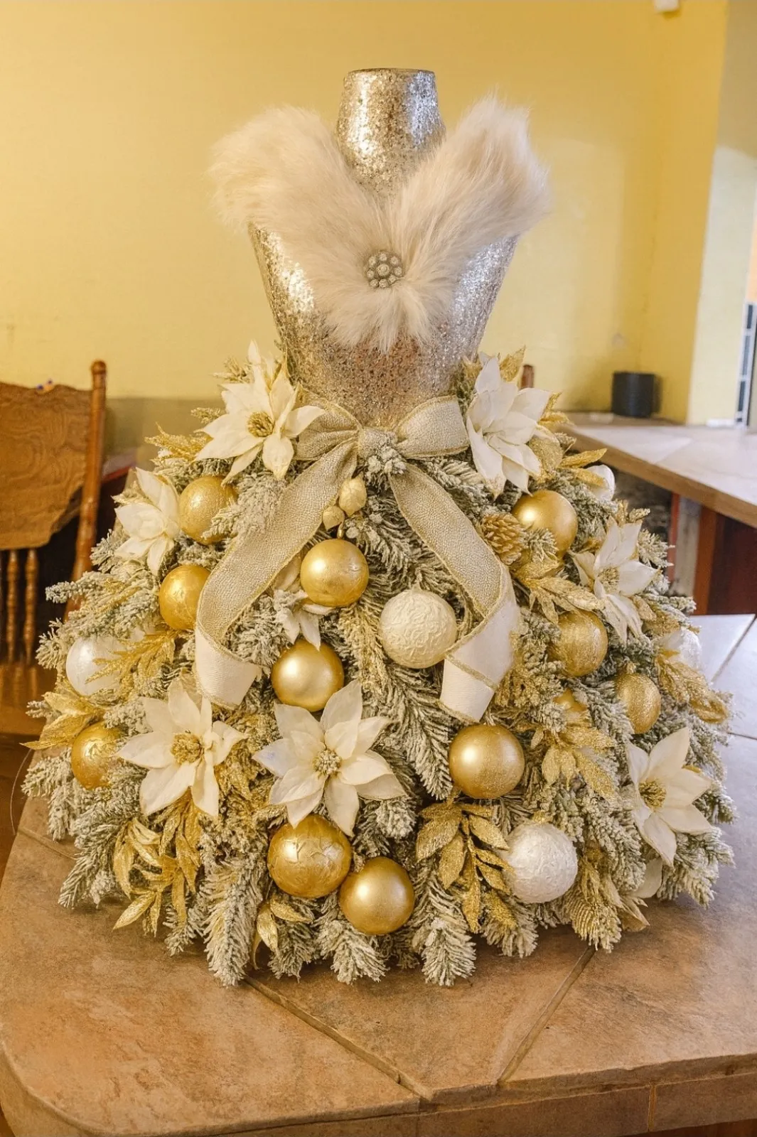 Handmade Dress Form Christmas Tree – Elegant Holiday Décor