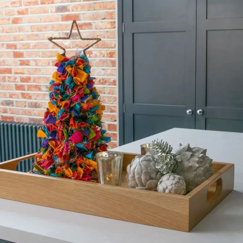 Handmade Upcycled Fabric Tabletop Christmas Tree | National Trust Shop