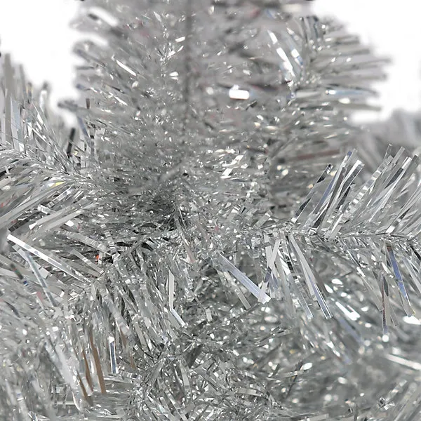 Harbour Housewares Artificial Christmas Trees - 2ft - Silver - Pack of 2