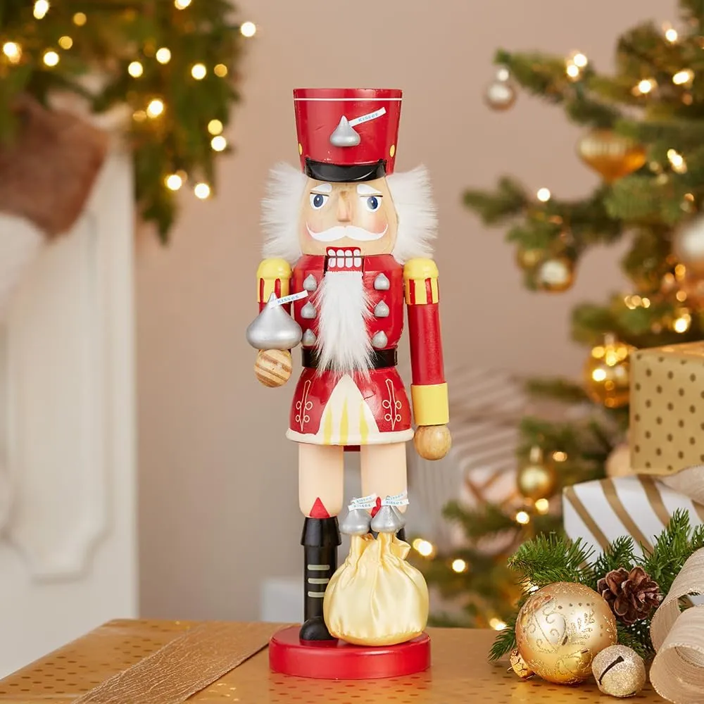 Hershey Kisses Soldier 14-Inch Wooden Nutcracker - Garden World