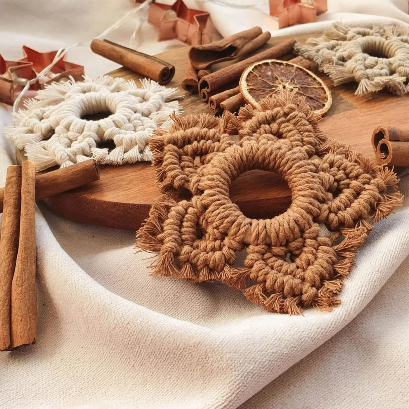Holiday Macrame Class — Macrame Ornaments