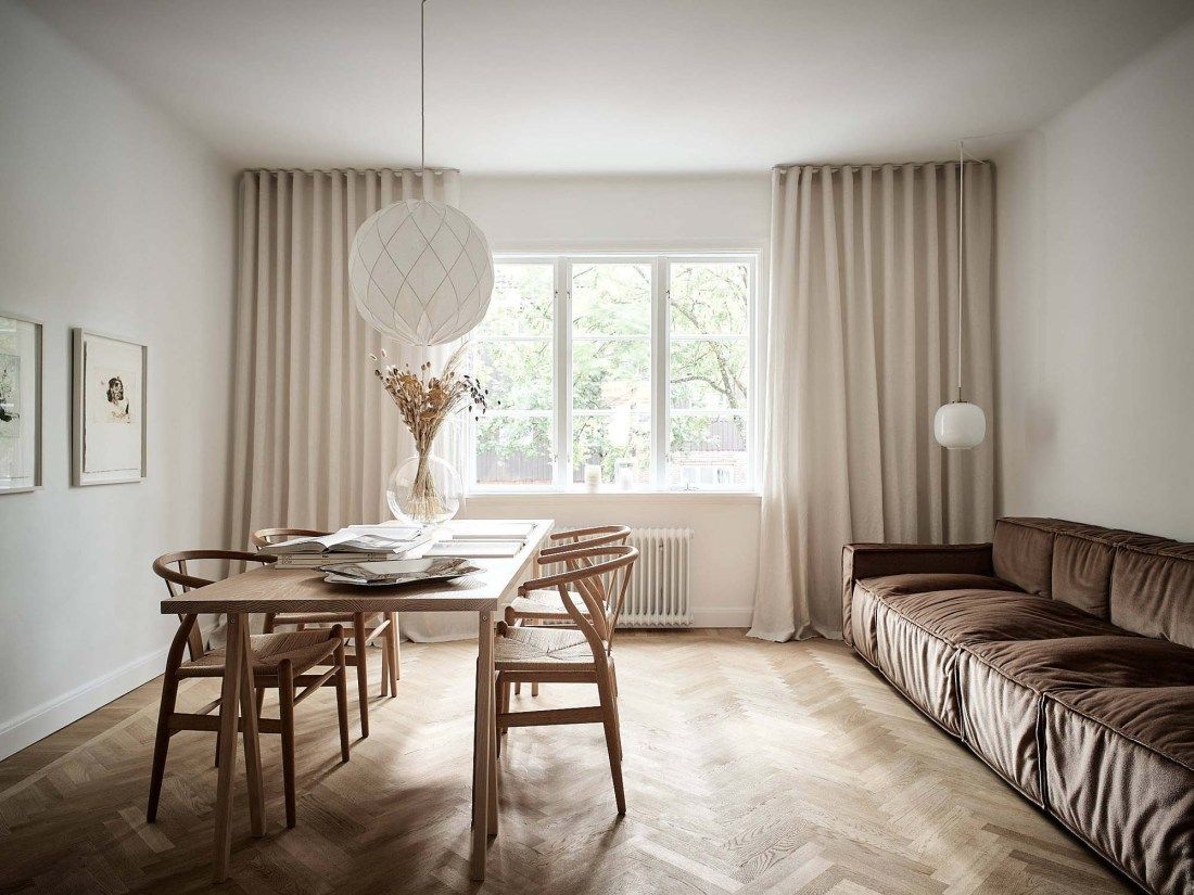 Home tour | A calming Swedish apartment in white, beige and brown |