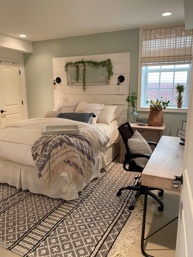 How I Used WoodStock Walls Reclaimed Wood Planks To Transform Our Guest Room Feature Wall - farmhouseish