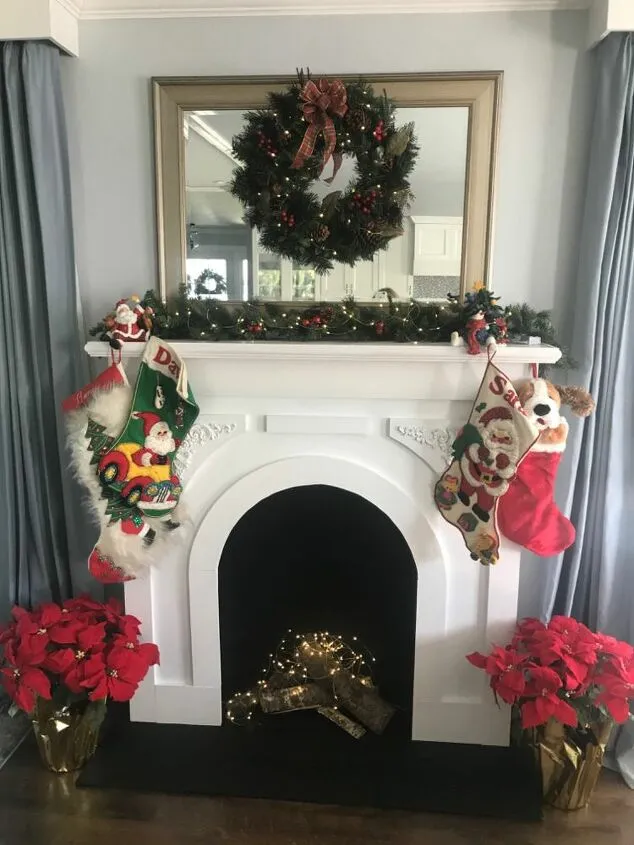 How to Build a Faux Arched Christmas Fireplace DIY | Hometalk