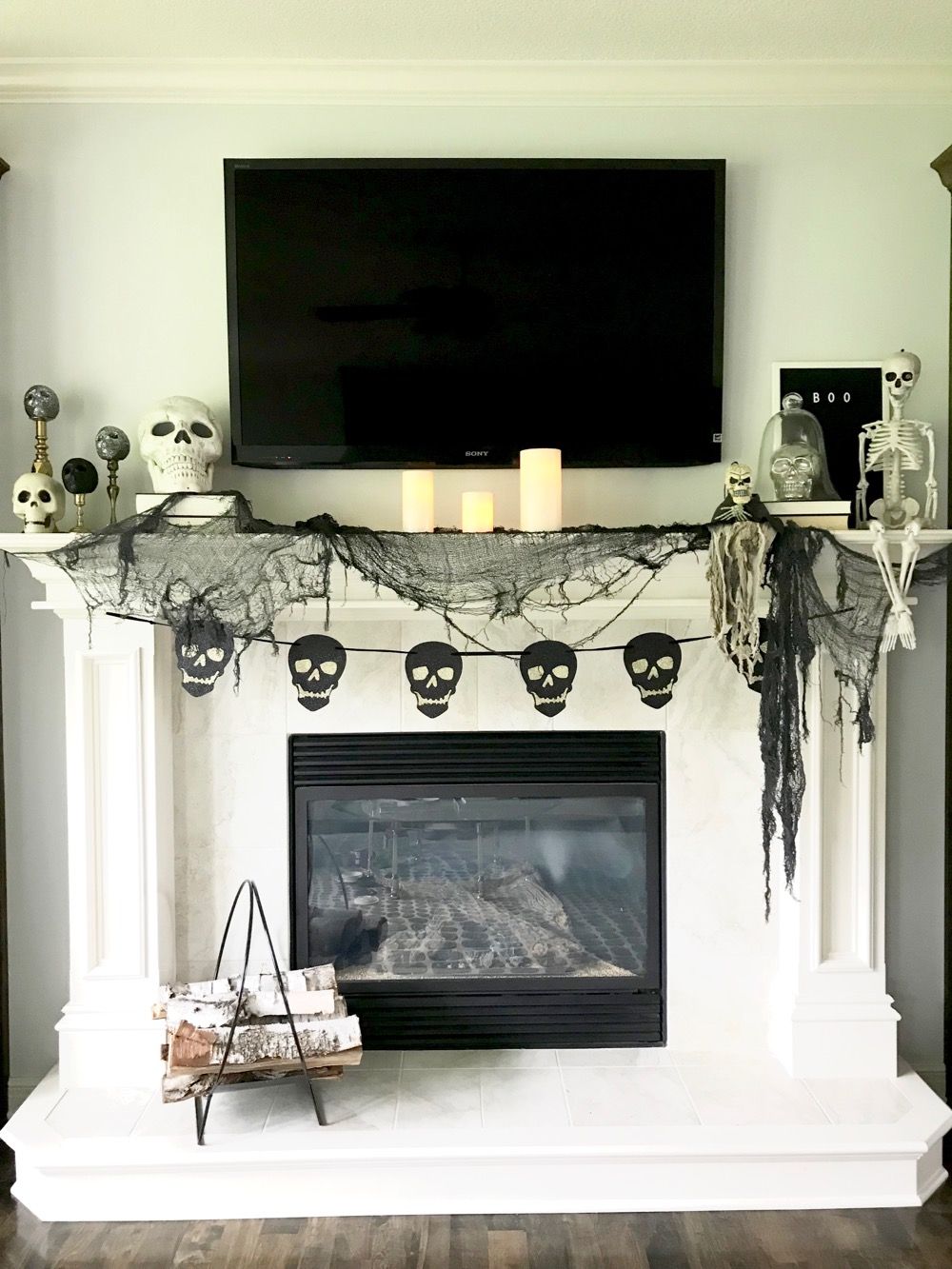 How to Decorate a Halloween Mantel - Life Love Larson