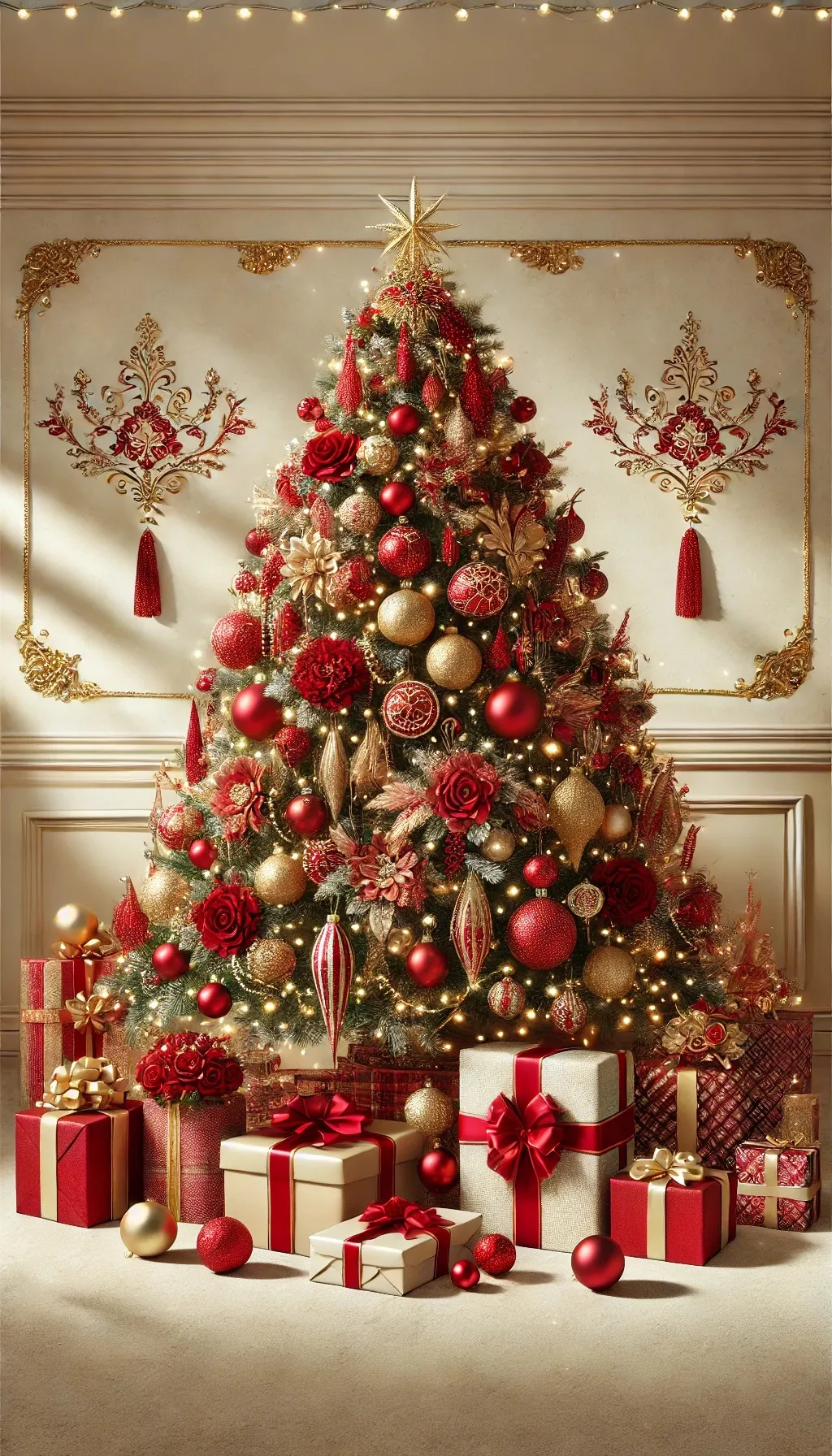 How to Decorate a Red, Gold & White Christmas Tree Like a Pro