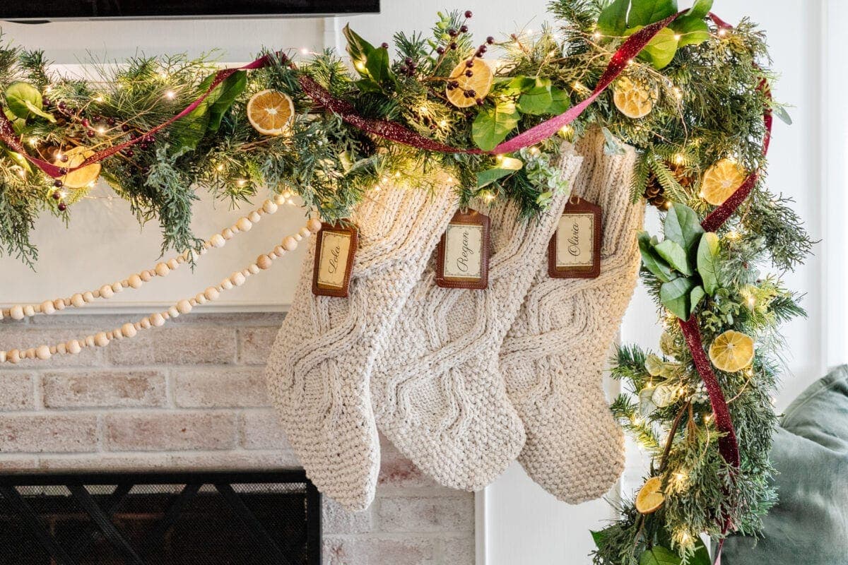 How to Make Beautiful DIY Mantel Garland for Christmas - Bless'er House