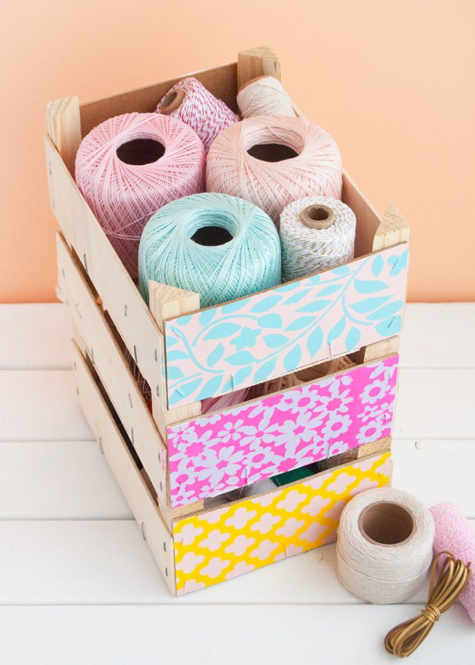 How to Repurpose Clementine Boxes into Storage | Handmade Charlotte