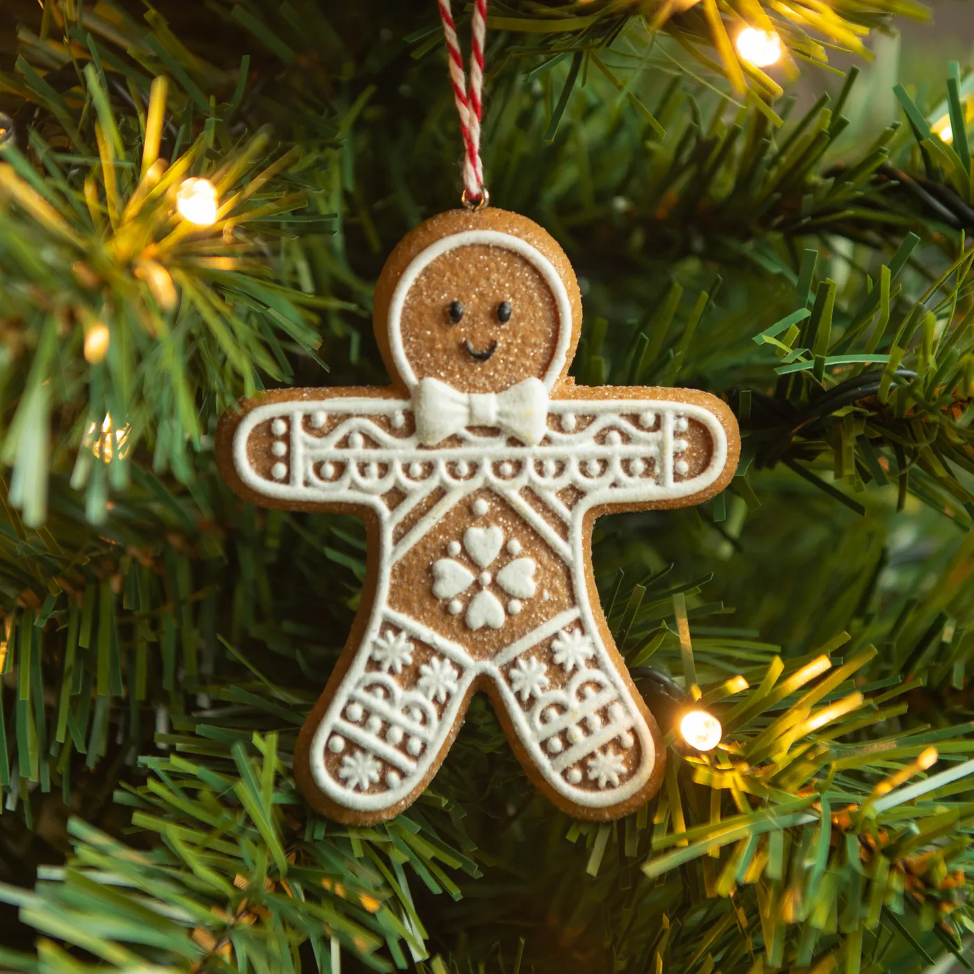 Iced Lace' Gingerbread Man Christmas Decoration | Grasmere Gingerbread