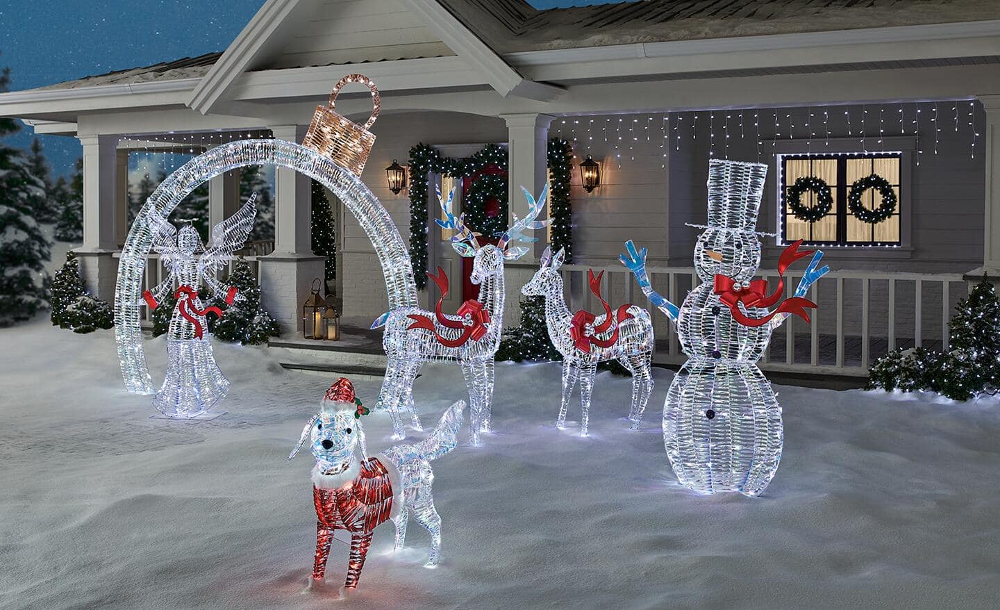 Ideas Christmas Outdoor Lighted Decorations Top 30 Outdoor Christmas Decor  Ideas PrintYo