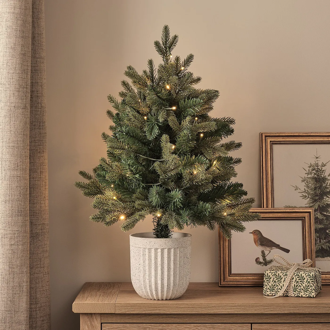 Indoor Christmas Tree Pot Christmas Tree Decorations 20Cm Mini Christmas Tree Pot Plant Christmas Decoration, Desktop