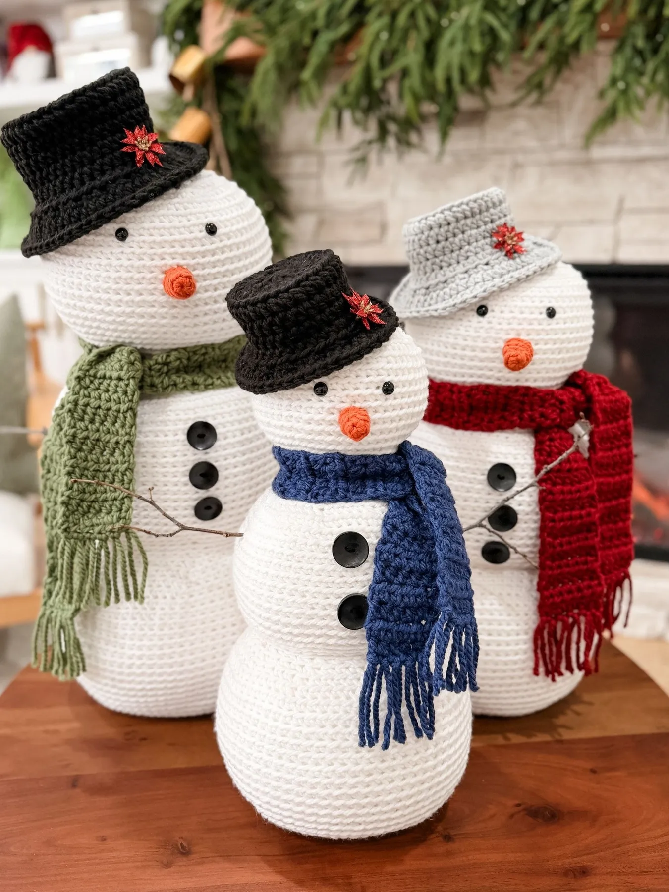 Jumbo Snowman Family Crochet Pattern | MJ's Off The Hook Designs