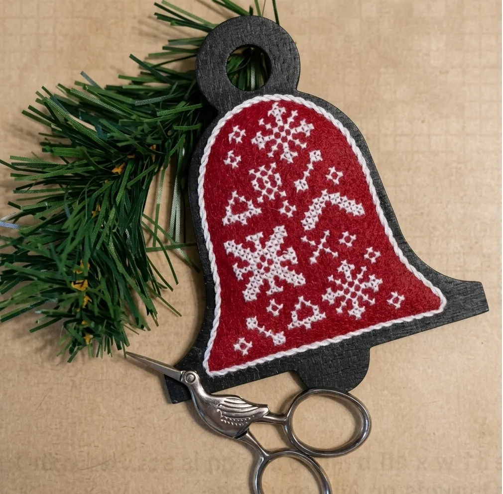 Kelmscott Designs 'Christmas Bells Are Ringing' | Folk Art Bell Kit - Woolly Stitch