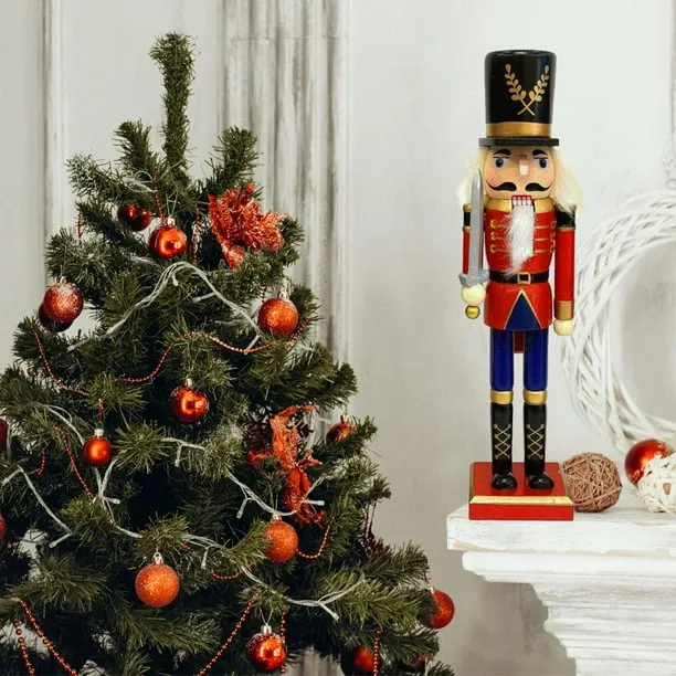 KLKCMS Traditional Christmas Wooden Nutcracker Soldier Xmas Party Decor  Ornament Gifts Sword - Walmart.ca