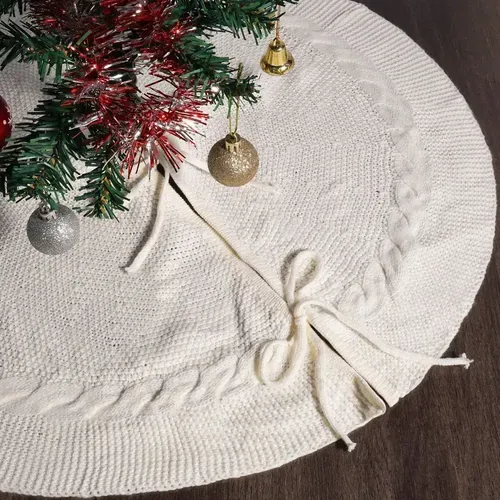 Knitted Christmas Tree Skirt Large Size Christmas Tree Mat | MercadoLibre