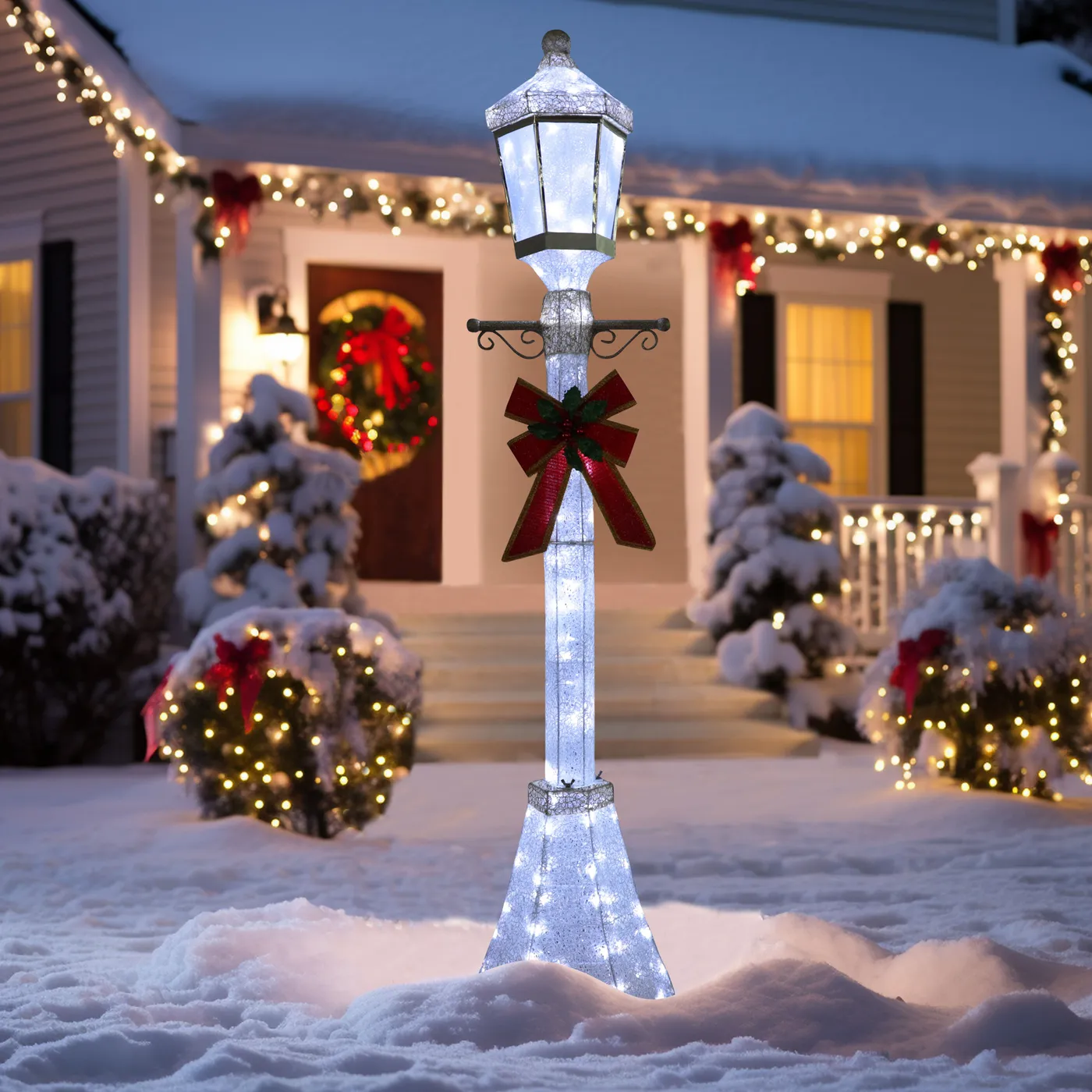 LED Spiral Christmas Trees Outdoor 3-Pack LED Spiral Christmas Trees – 3, 4, And 5 Ft Lighted Yard Decor With 220 Warm White LEDs – Outdoor/Indoor Holiday Display