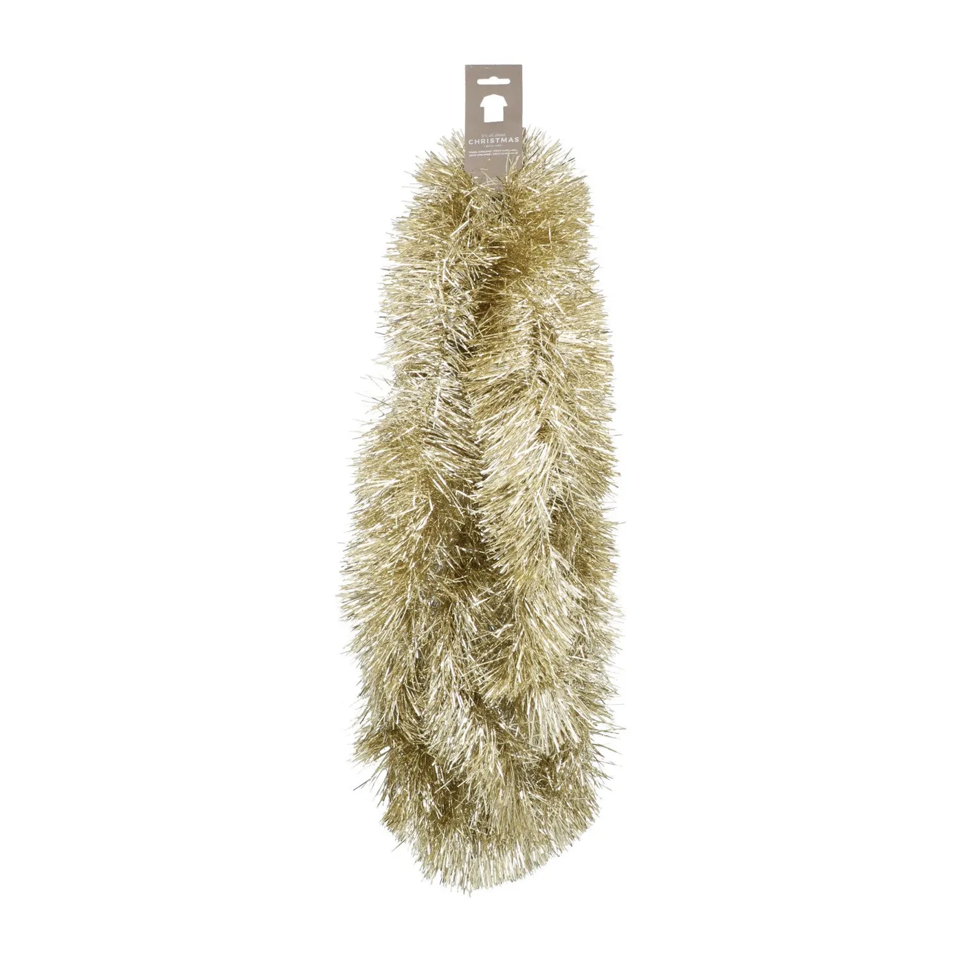 Light Gold Tinsel Garland | It's all about Christmas