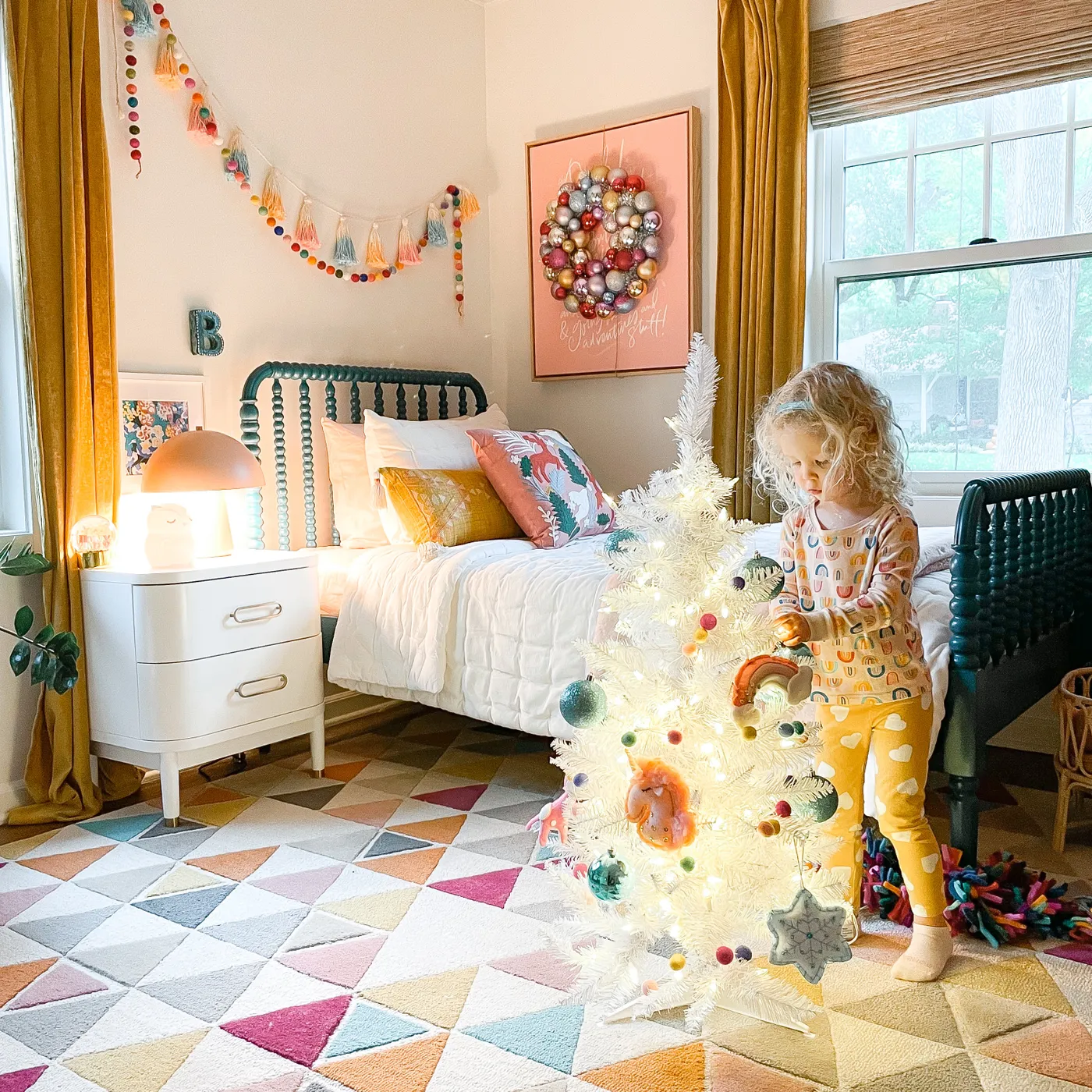 Little Girl's Christmas Bedroom! • Mindfully Gray