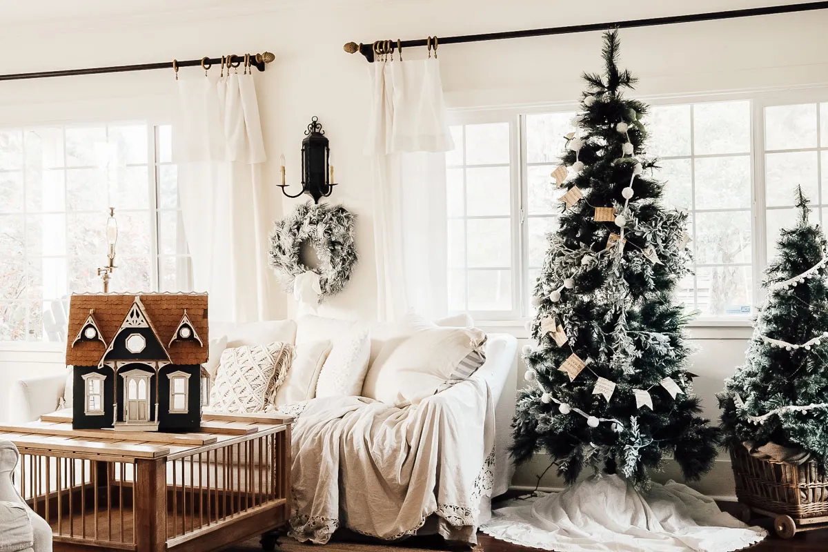 Living Room Farm Christmas Decor French Farmhouse Christmas Decor In The Family  Room