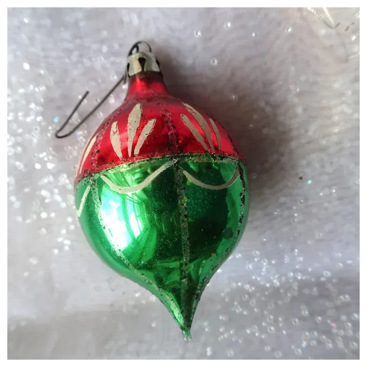 LOVELY Vintage Christmas Tree Ornament, Hand Blown Glass Christmas . For  Sale at Ruby Lane