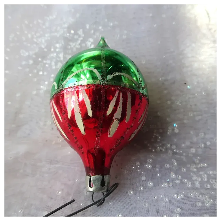LOVELY Vintage Christmas Tree Ornament, Hand Blown Glass Christmas . For Sale at Ruby Lane