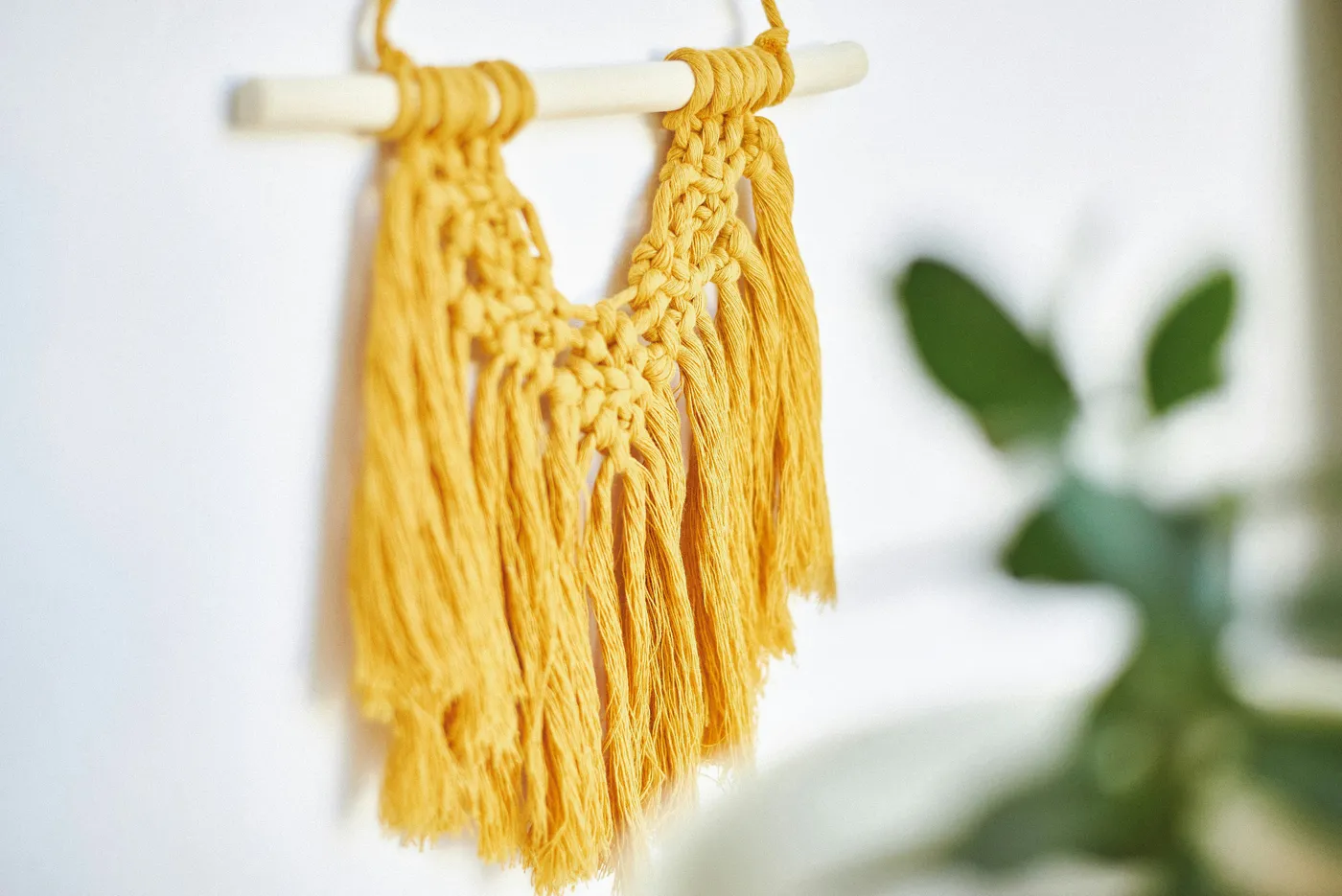 Macrame Home Decor & White Space (Mustard Yellow)