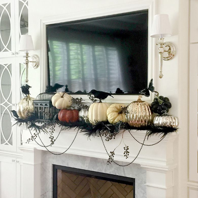 Mantle Decor Halloween Spooky Halloween Mantel