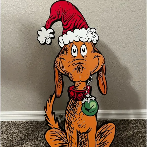 Max Grinches Dog Dr Secuss Holiday Max The Grinch Dog Life Size Wood  Poshmark