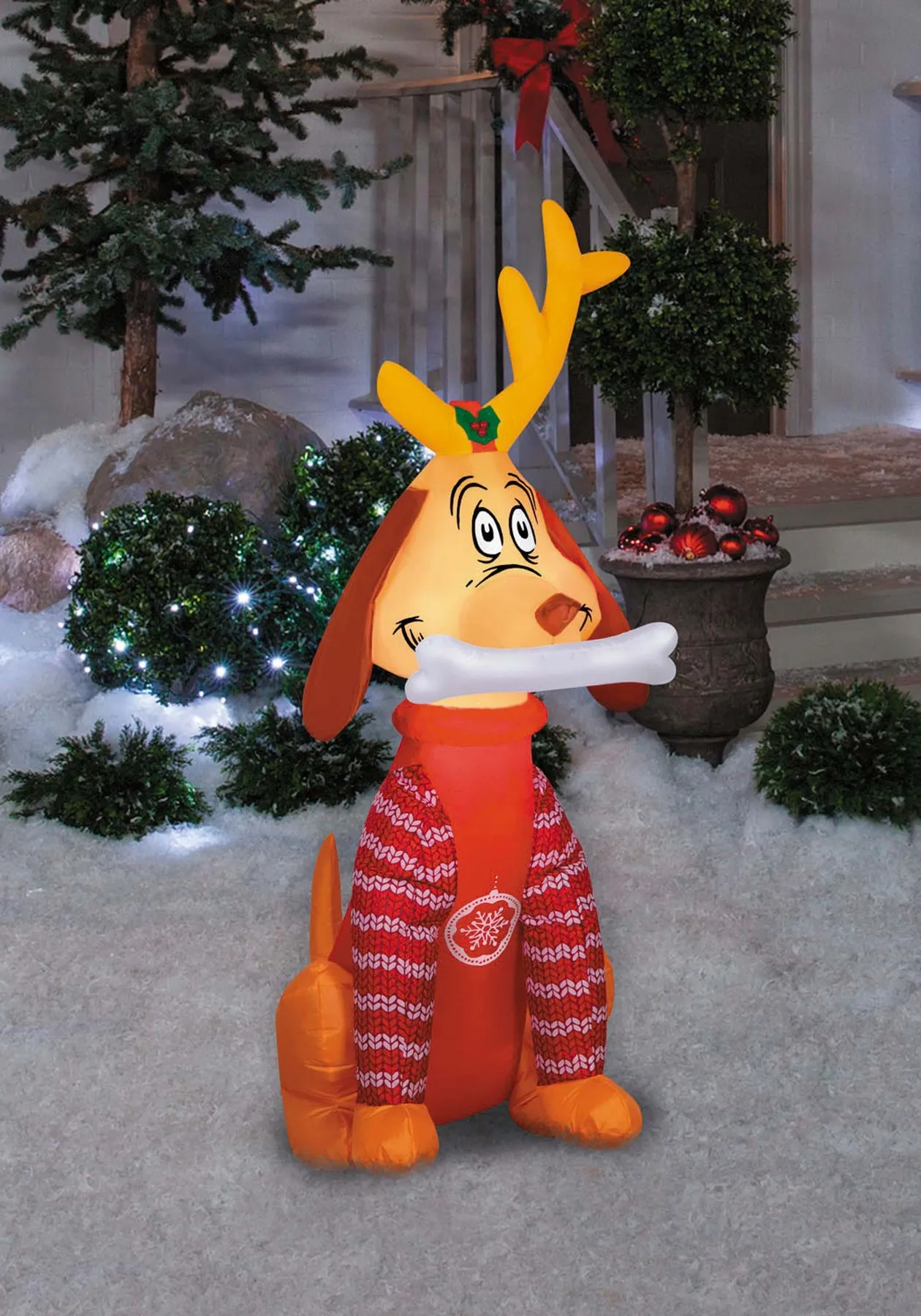 Max in Sweater Inflatable Grinch Decoration | Christmas Inflatables