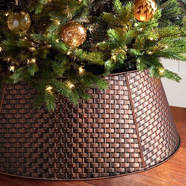 Metal Christmas Tree Collar - 28' Christmas Tree Ring Xmas Tree Base Cover  Stand, Tree Basket Drations Gift, Holiday Dr Christmas Drations Indoor  Outdoor(Bronze),26336121 | SHEIN USA