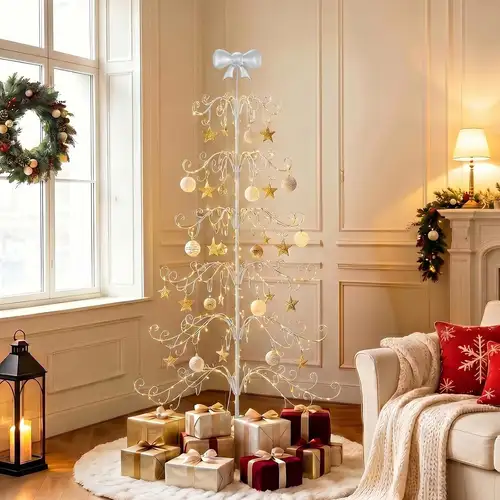 Metal Christmas Tree Ornament Display Stand Tree Metal Christmas Tree – Scandinavian  Christmas Decor – Minimal Ornament Display