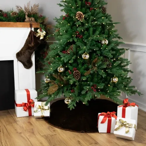 Mink Faux Fur Christmas Tree Skirt - 48' - Brown | Christmas