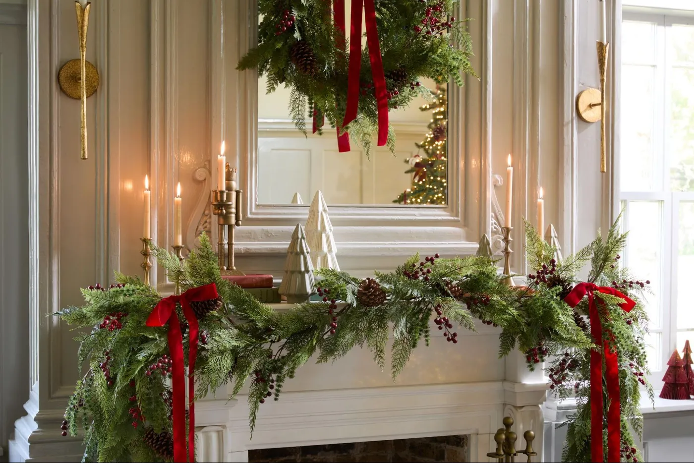 Modern Christmas Garland For Fireplace How To Make Beautiful DIY Mantel  Garland For Christmas Bless'er