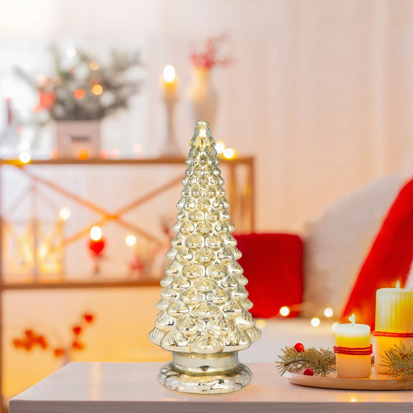 Modern Clear Glass Christmas Tree Vintage Art Glass Crystal Clear Christmas  Tree Figurine 1/4”