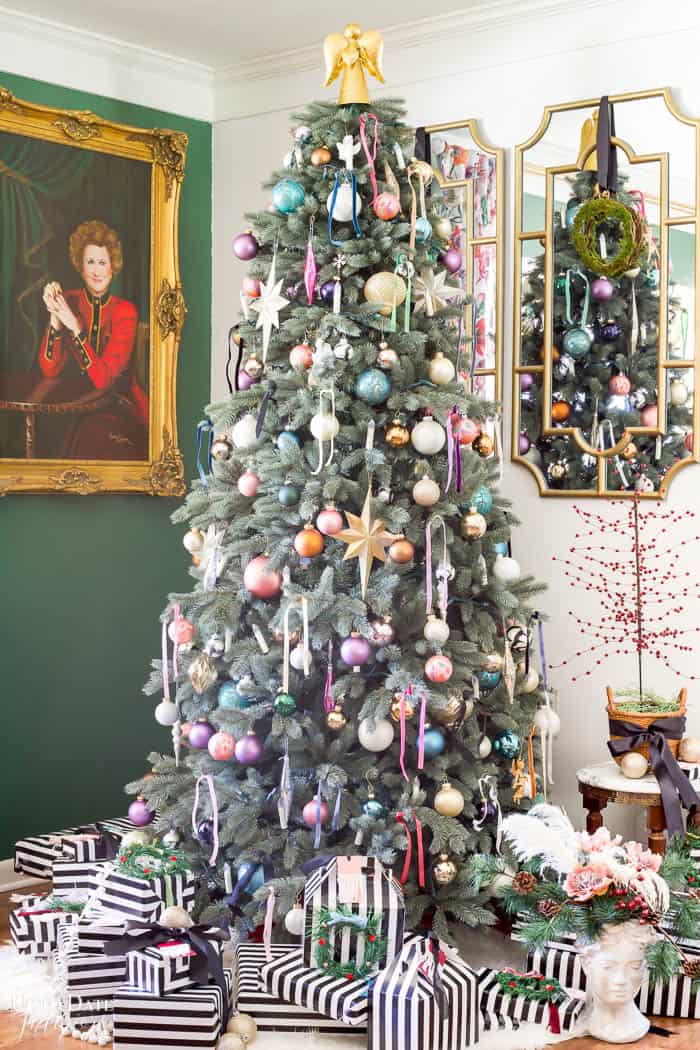 Modern French Bohemian Christmas Tree that's Easy to Do -