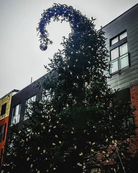 Montréal City's new Christmas tree looks straight out of a Tim Burton film - 9GAG