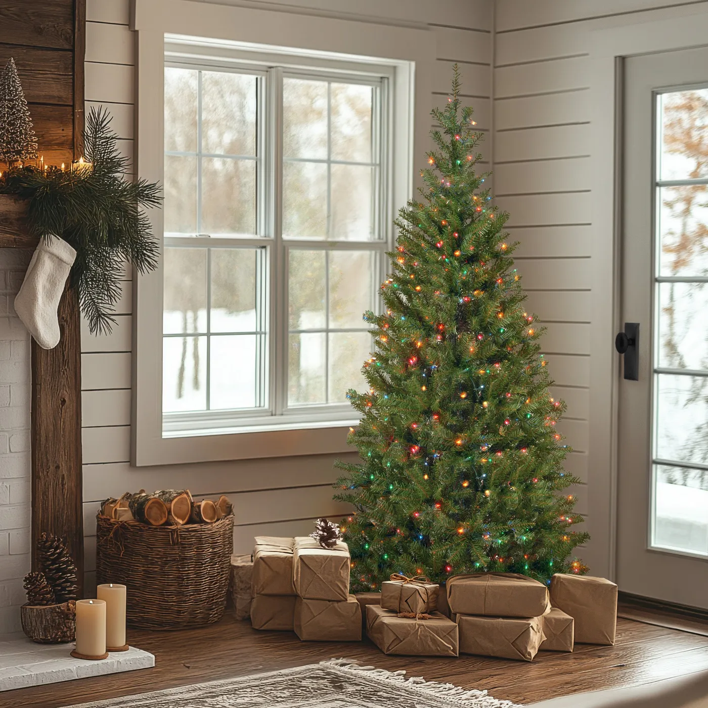 National Tree Company 6ft. Aspen Spruce Tree with Multicolor Lights, Green