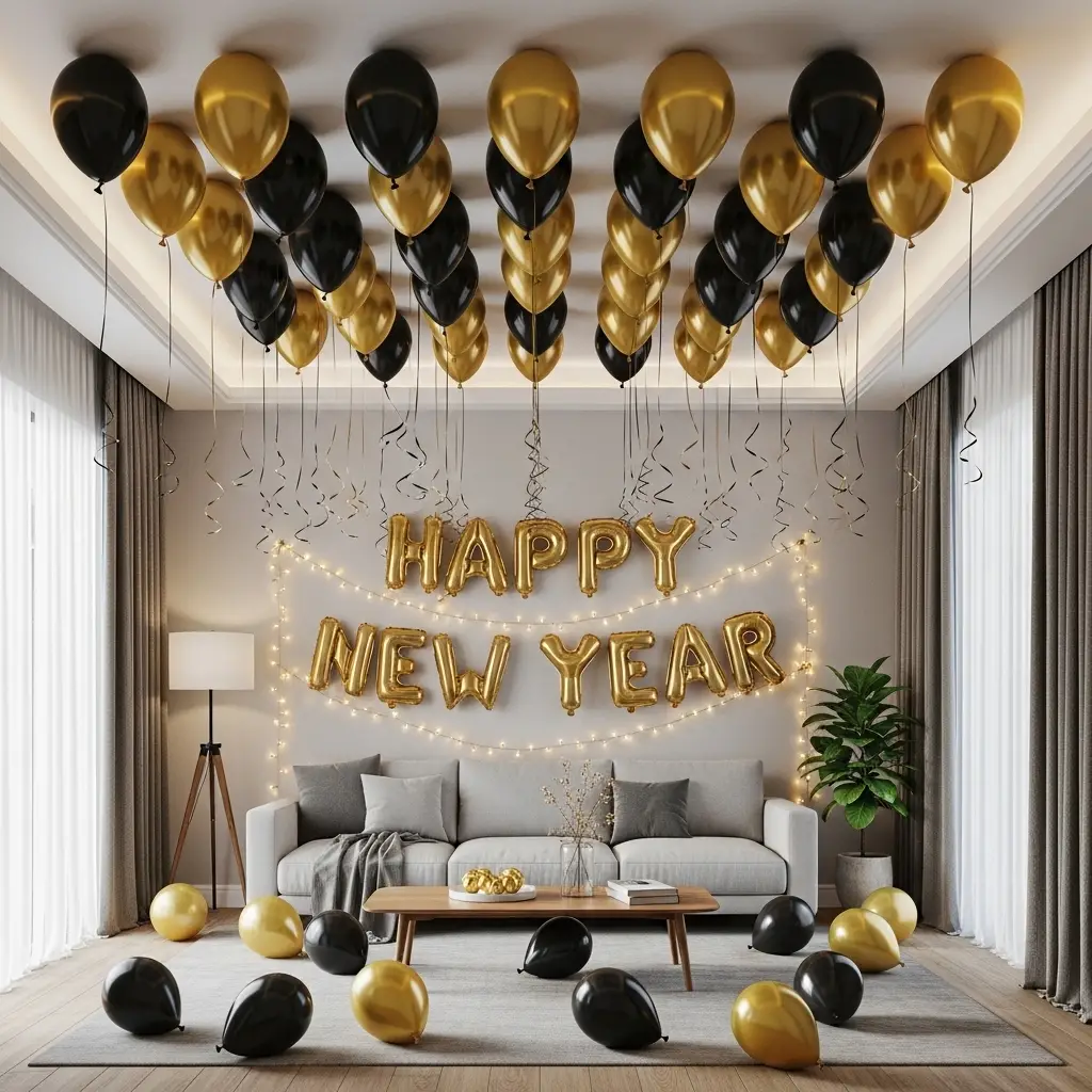 New Year Decoration at Home | Book Party Setup Now | BalloonDekor