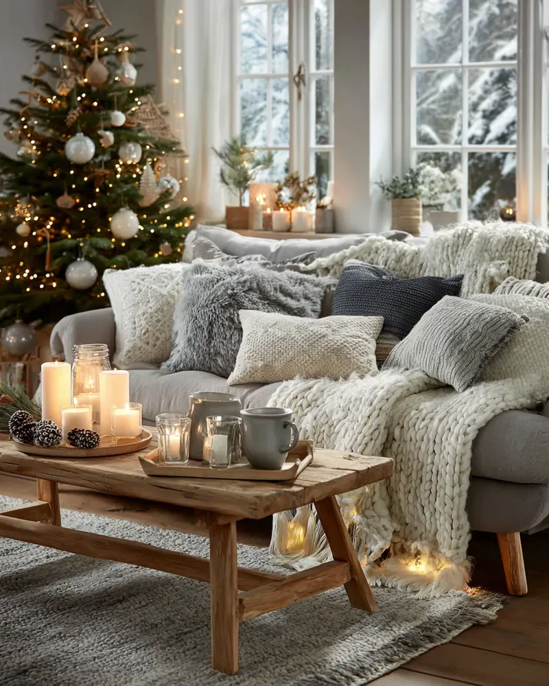 Norden Scandinavian Christmas Living Room Ideas 🕯️🌲