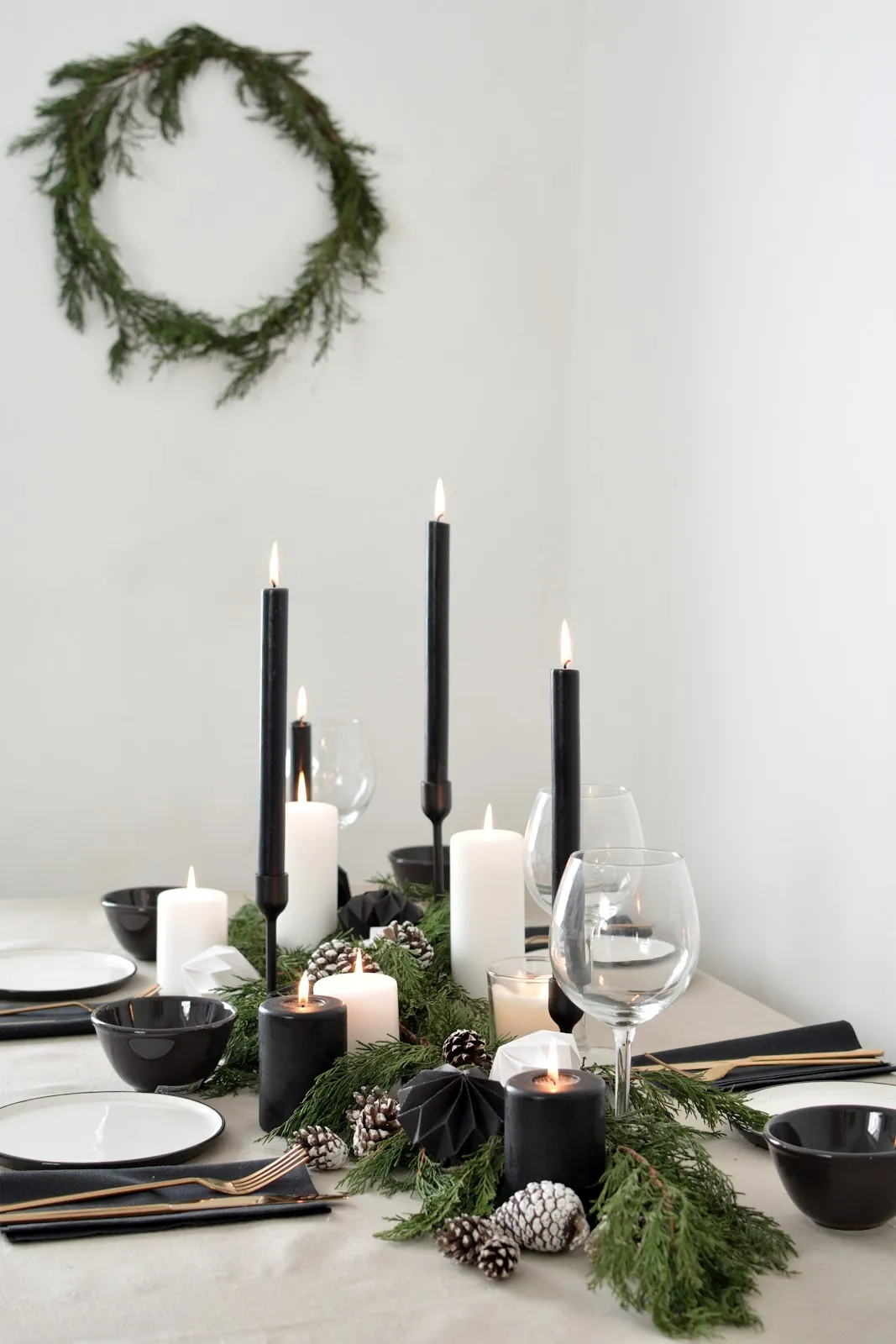 Nordic Christmas Table Setting Nordic Stag Tablescape Tableware Collections  Dibor